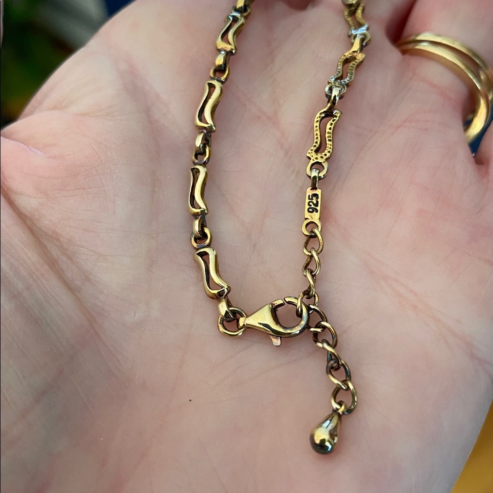 Gold or Gold Color Over Sterling Silver Opal Bracelet from Australia - Picture 16 of 17